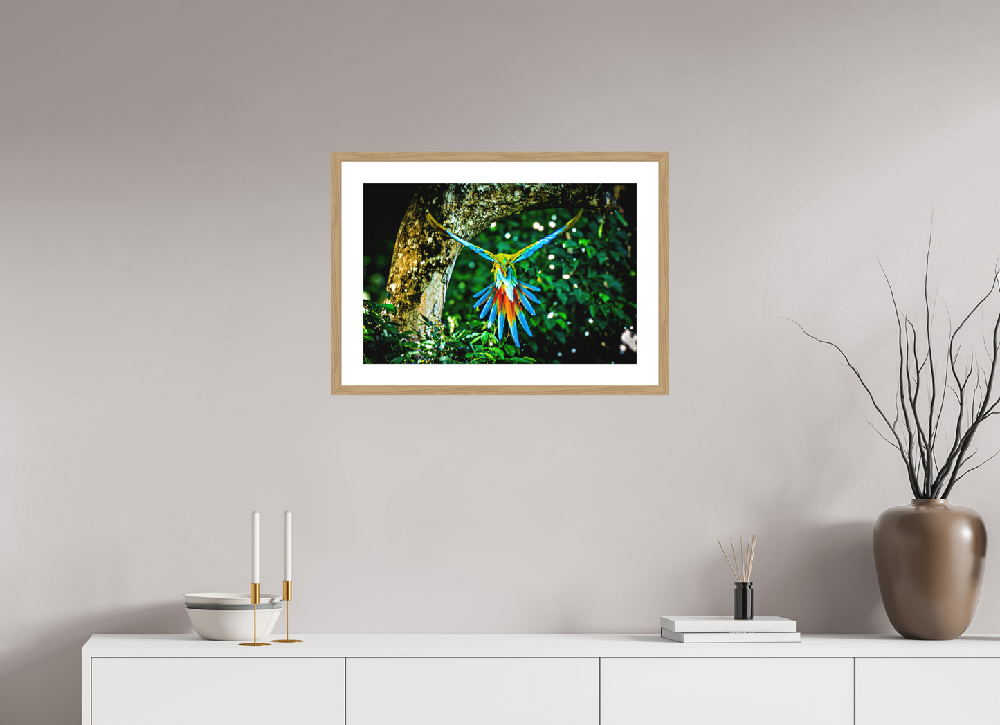 Great Green Macaw in Flight