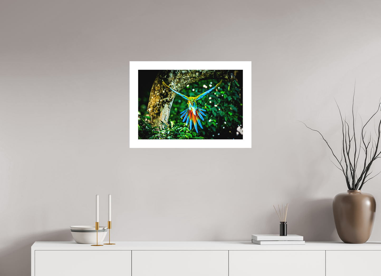 Great Green Macaw in Flight